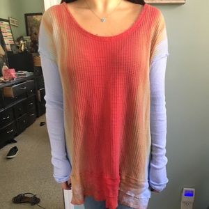 LONG SLEEVE THERMAL TIE DYE TOP